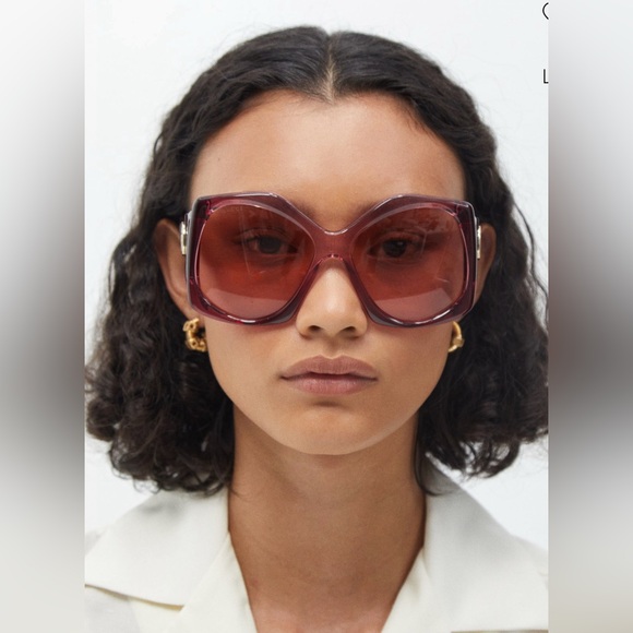 Gucci Accessories - Gucci GGO8755 Pink/Burgundy Oversized Butterfly Acetate Sunglasses 62-16-120